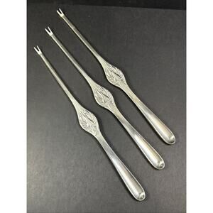 3x Rostfrei Lobster Fork Seafood 8” Long Germany Vintage Shrimp Crab READ